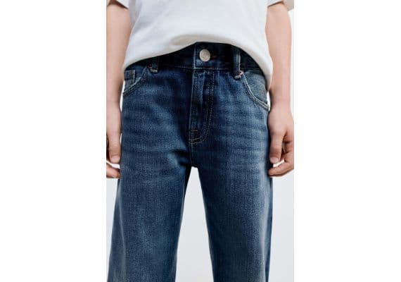 Zara Разделитель true neutrals straight jeans , Цвет: Синий, Размер: 6 лет (116 см), изображение 2