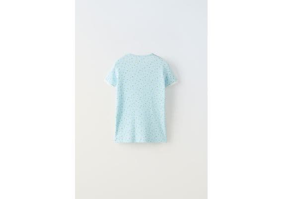 Zara 6-14 лет/ цветочный ребристый комплект , Цвет: Синий, Размер: 6-7 лет (120 см), изображение 3