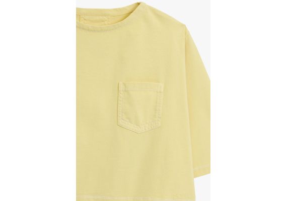 Zara Round neck футболка с 3/4 рукавами, Цвет: Зеленый, Размер: 12-13 лет (158 см), изображение 3