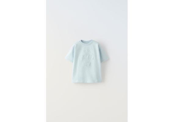 Zara Футболка с коротким рукавом и круглым вырезом, Цвет: Синий, Размер: 1½ лет (86 см)