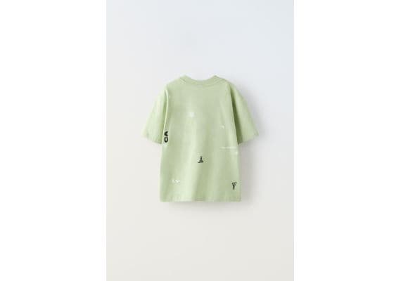 Zara Футболка с карманом , Цвет: Зеленый, Размер: 6-7 лет (120 см), изображение 2