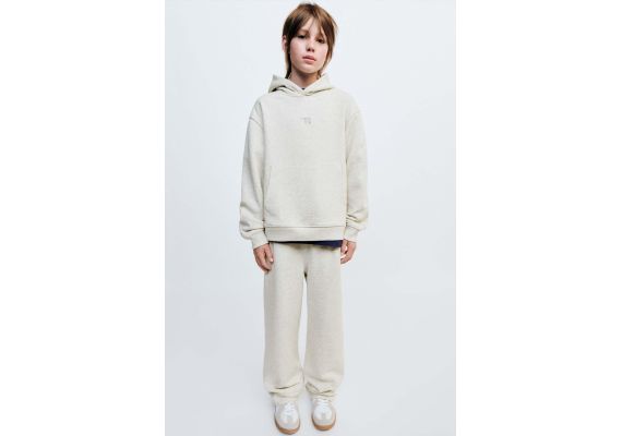 Zara Худи с вышивкой true neutrals , Цвет: Серый, Размер: 6-7 лет (120 см), изображение 4