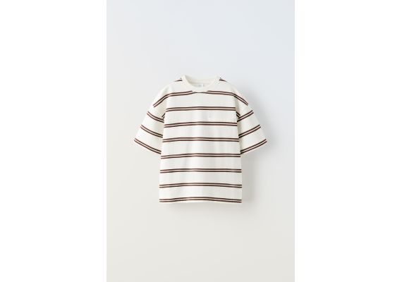 Zara  true neutrals тяжелая полосатая футболка , Цвет: С принтом, Размер: 13-14 лет (164 см), изображение 4