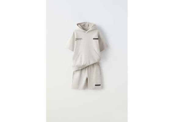 Zara   interlock plush hoodie and bermuda shorts co-ord , Цвет: multicolor, Размер: 6 лет (116 см), изображение 4