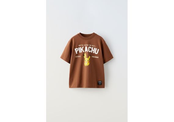 Zara Футболка pikachu pokémon™ , Цвет: Коричневый, Размер: 6-7 лет (120 см)