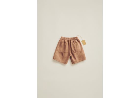 Zara Timelesz - льняные и хлопковые бермуды , Цвет: Коричневый, Размер: 1½ лет (86 см), изображение 2