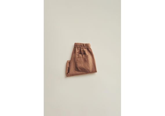 Zara Timelesz - льняные и хлопковые бермуды , Цвет: Коричневый, Размер: 1½ лет (86 см), изображение 3