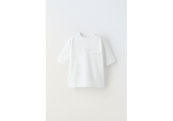 Zara Эта футболка принадлежит коллекции true neutrals, Цвет: Белый, Размер: 8-9 лет (130 см)