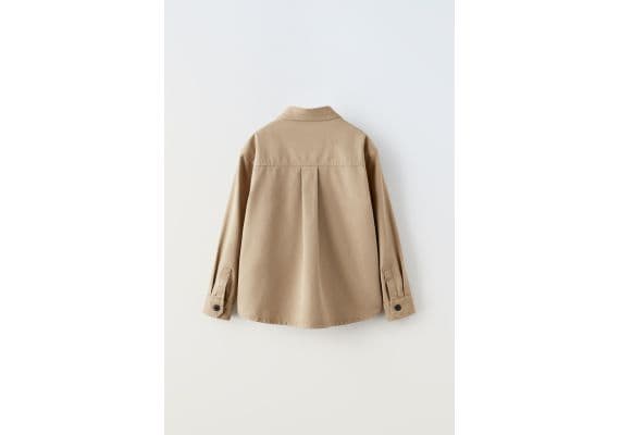 Zara Эта рубашка-овершерт является частью коллекции true neutrals, Цвет: Коричневый, Размер: 6-7 лет (120 см), изображение 2