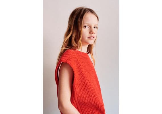 Zara Жилет из трикотажной шенилл , Цвет: Красный, Размер: 6-7 лет (120 см), изображение 2