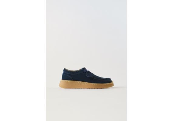 Zara Clarks® x zara кожаные туфли , Цвет: Синий, Размер: 36 (22,9 см), изображение 2