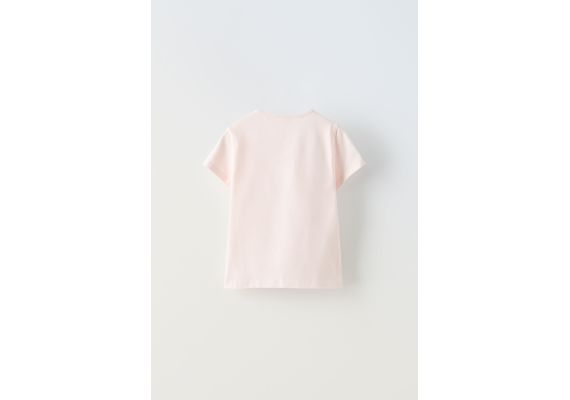 Zara Футболка с драгоценными камнями , Цвет: Розовый, Размер: 9-10 лет (140 см), изображение 2