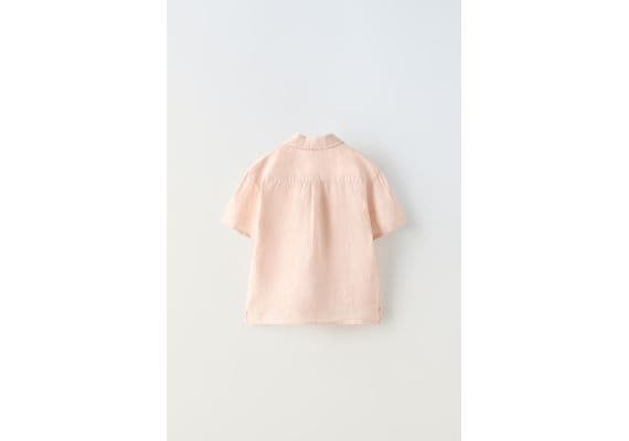 Zara Рубашка-поло из льна , Цвет: Розовый, Размер: 1½ лет (86 см), изображение 2