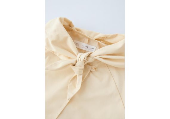 Zara Блузка с принтом шарфа , Цвет: Бежевый, Размер: 8-9 лет (130 см), изображение 5