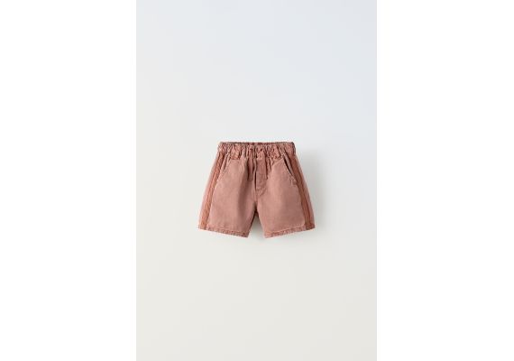 Zara Спортивные бермуды из поплина , Цвет: Красный, Размер: 1½ лет (86 см)