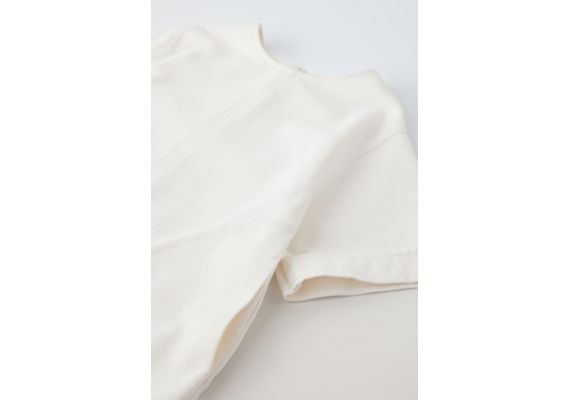 Zara Платье из коллекции true neutrals изготовлено из 100% хлопкового денима, Цвет: Бежевый, Размер: 8 лет (128 см), изображение 7