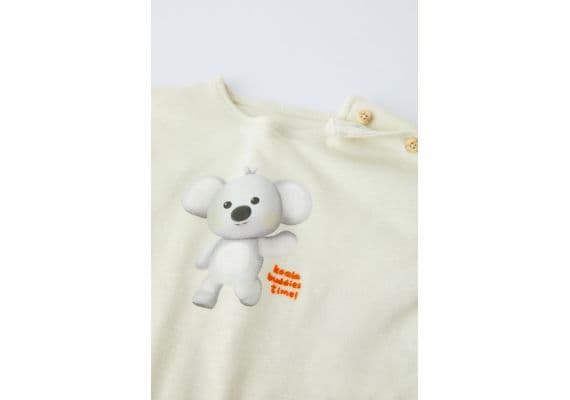 Zara Футболка 3d koala с длинным рукавом , Цвет: Зеленый, Размер: 9-12 месяцев (80 см), изображение 3