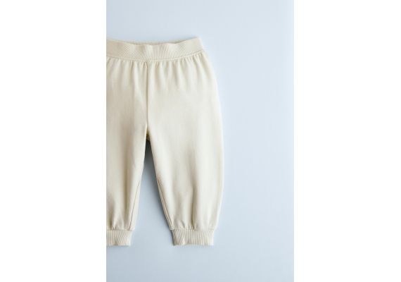 Zara   plain plush sweatshirt and trousers co-ord , Цвет: Бежевый, Размер: 9-12 месяцев (80 см), изображение 4