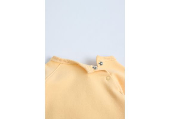 Zara   plain plush sweatshirt and trousers co-ord , Цвет: Жёлтый, Размер: 12-18 месяцев (86 см), изображение 3