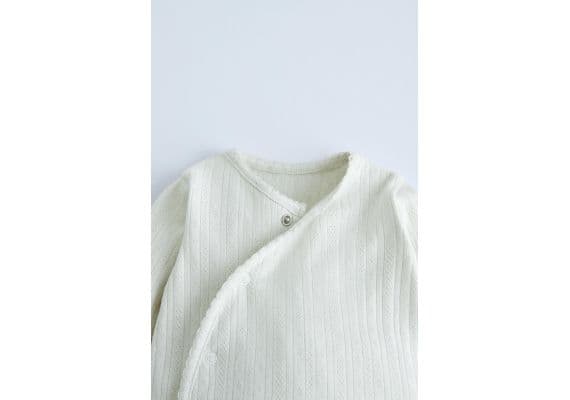 Zara Раскроя̈ние pointelle sleepsuit , Цвет: Зеленый, Размер: 0-1 месяцев (56 см), изображение 3