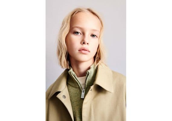 Zara Кофта с высоким воротником на молнии, Цвет: Зеленый, Размер: 6-7 лет (120 см)