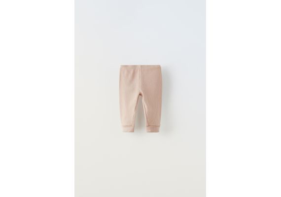 Zara 2-pack из ребристых леггинсов , Цвет: Розовый, Размер: 0-1 месяцев (56 см), изображение 2