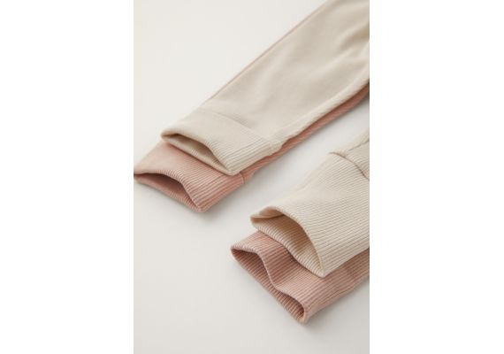 Zara 2-pack из ребристых леггинсов , Цвет: Розовый, Размер: 3-6 месяцев (68 см), изображение 4