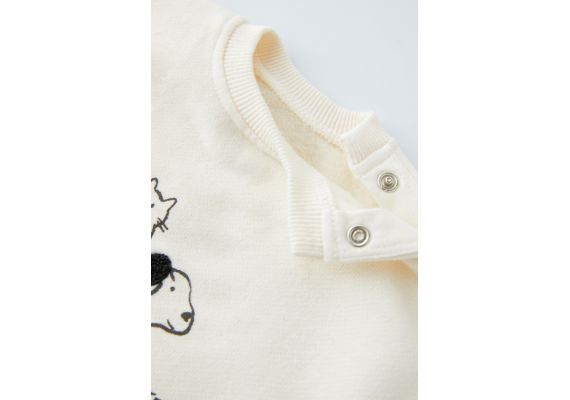 Zara  раздел dog print sweatshirt , Цвет: Бежевый, Размер: 3-6 месяцев (68 см), изображение 3