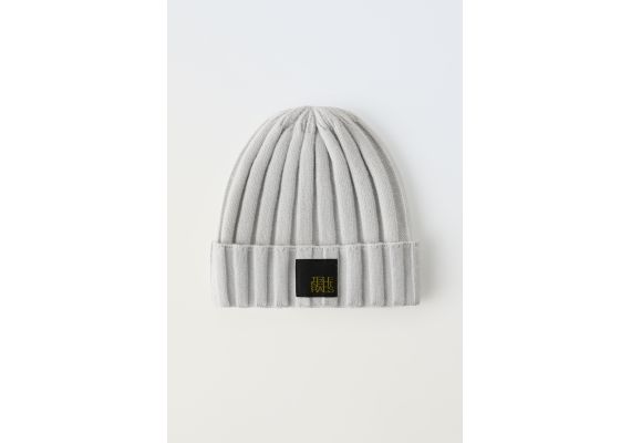 Zara Шапка true neutrals knit beanie , Цвет: Серый, Размер: 10-14 лет (56 см), изображение 3