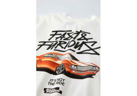 Zara Сохраняйте кулер fast & furious © надпись футболка , Цвет: Белый, Размер: 6-7 лет (120 см), изображение 3