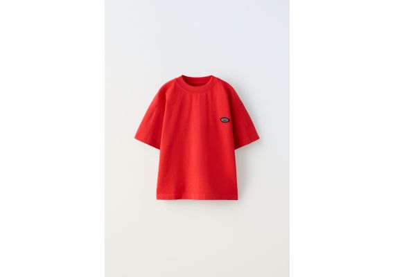 Zara Футболка с тяжелым вышитым узором , Цвет: Красный, Размер: 9-10 лет (140 см), изображение 3