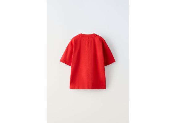 Zara Футболка с тяжелым вышитым узором , Цвет: Красный, Размер: 8-9 лет (130 см), изображение 4