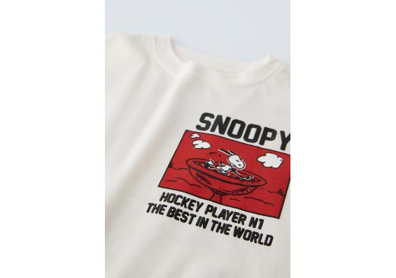 Zara Футболка snoopy peanuts™ , Цвет: Белый, Размер: 6-7 лет (120 см), изображение 4