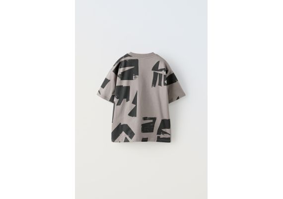 Zara Футболка с биркой нашивкой , Цвет: Серый, Размер: 6-7 лет (120 см), изображение 2