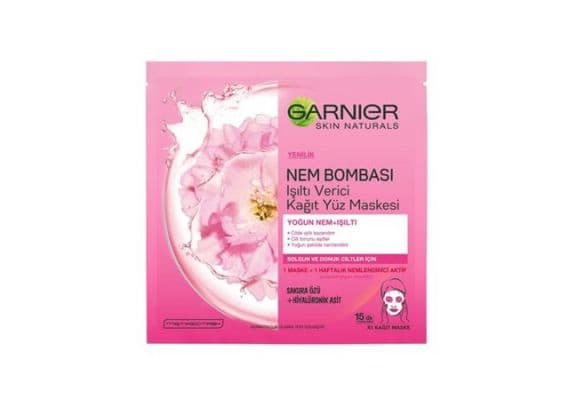 Бумажная маска Garnier Moisture Bomb Natural Shine Paper Mask 28 г