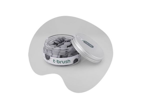 T-Brush Зубная паста с активированным углем и фтором, 90 таблеток