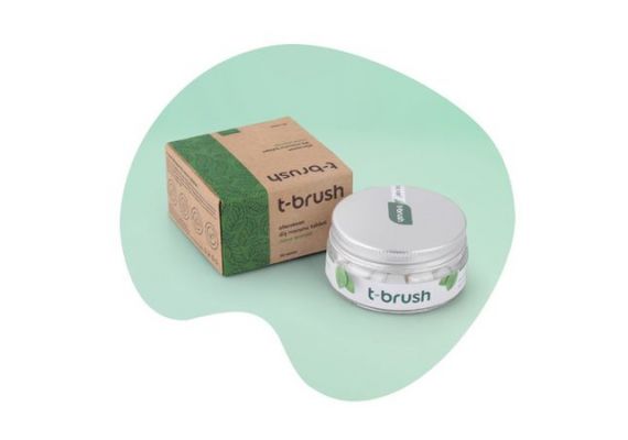 T-Brush Зубная паста без фтора со вкусом мяты 90 таблеток