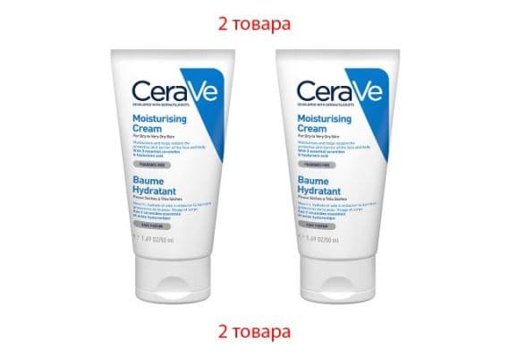 Cerave Moisturizing Cream 50 мл Увлажняющий крем (набор из 2 товаров)