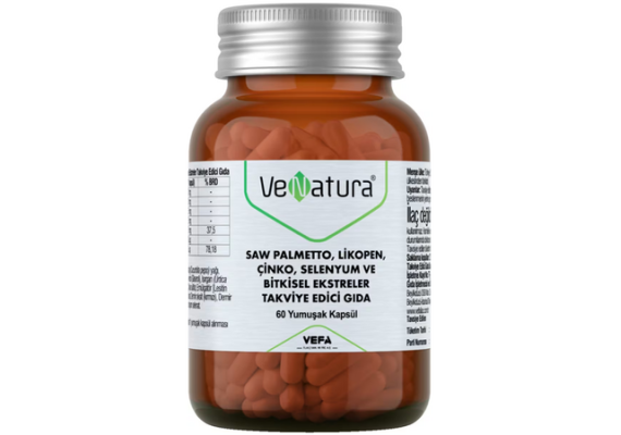 Venatura Saw Palmetto, Lycopene, Zinc, Selenium and Herbal Extracts 60 капсул