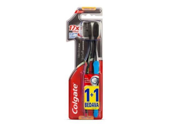 Зубная щетка Colgate Micro Sensitive Black Slim Soft 1+1 бесплатно