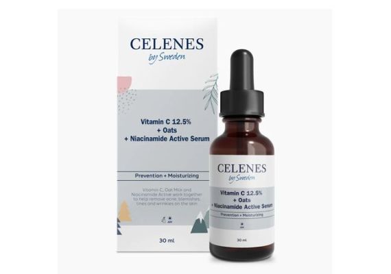 Celenes By Sweden Витамин C 25 + Активная сыворотка с ниацинамидом овсяного молока 30 мл