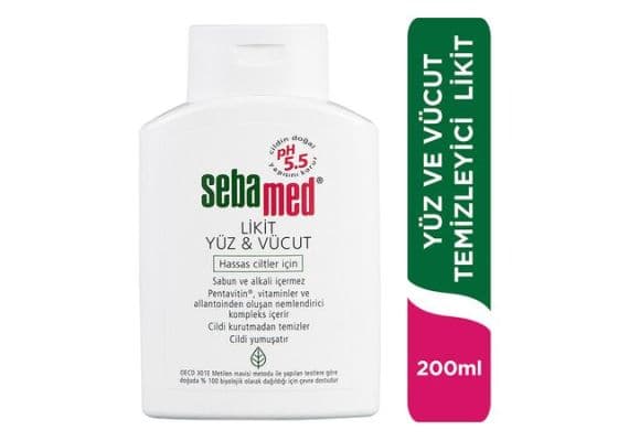 Sebamed жидкий очищающий гель для лица и тела 200 мл