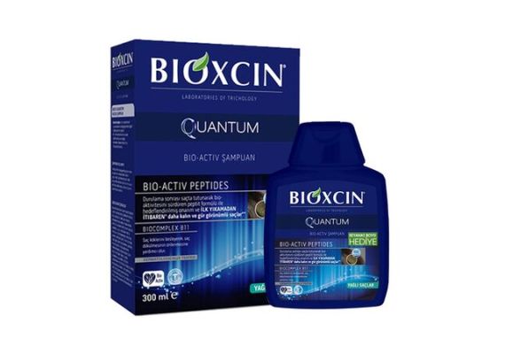 Шампунь Bioxcin Quantum для жирных волос 300мл + 100мл Подарок