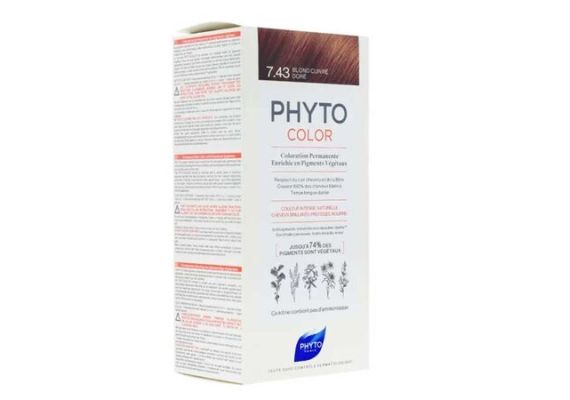Травяная краска для волос Phyto Phytocolor 7.43 - Auburn Copper Dore New Formula
