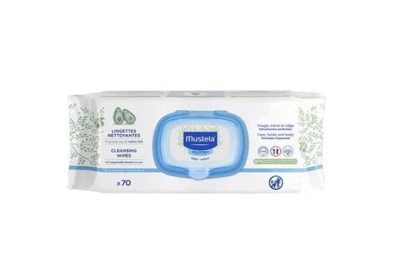 Салфетки влажные очищающие Mustela 70 шт.