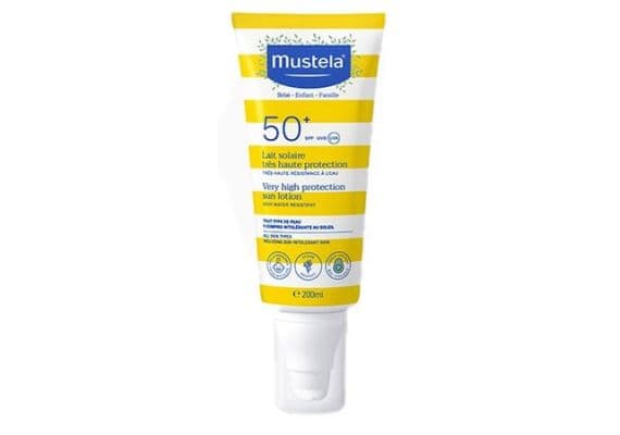 Солнцезащитный лосьон Mustela с очень высокой степенью защиты SPF50+ 200 мл