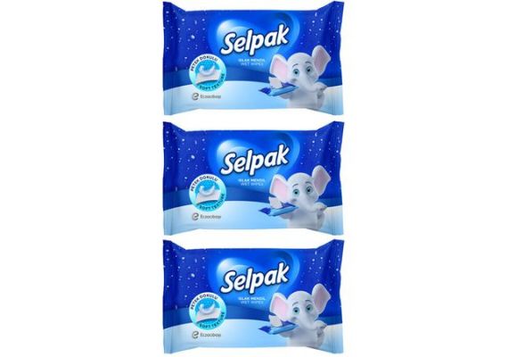 Влажные салфетки Selpak Classic 10х3 шт.