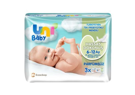 Влажные салфетки Uni Baby Sensitive Touch, 3x52 шт.