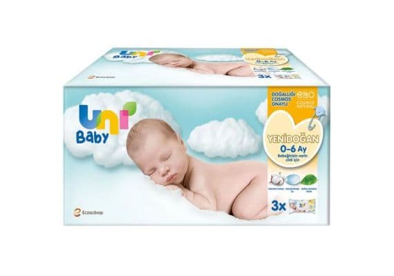 Влажные салфетки для новорожденных Uni Baby 3х40 шт.