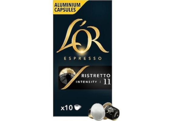 L'Or - RISTRETTO - Интенсивность 11 - Nespresso Compatible 10 алюминиевых капсул